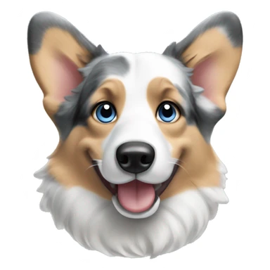 Blue Merle welsh corgi sticker
