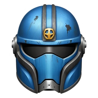 Blue and black titan helmet  sticker