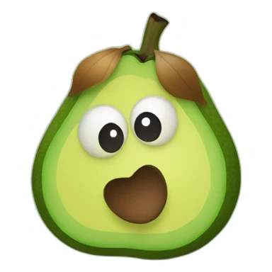 heart eyes emoji mbut it's an avocado sticker