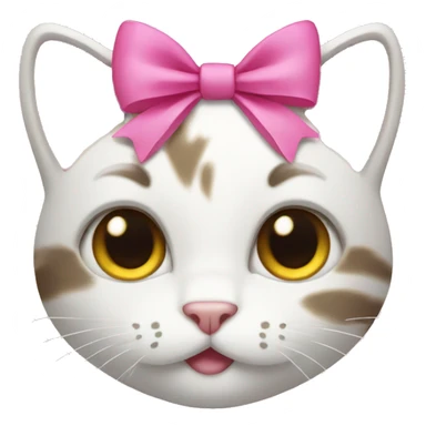 kitty with pink bow sticker