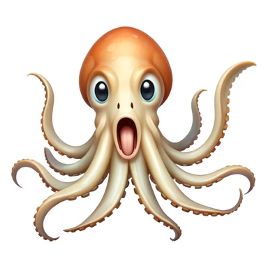squid yawning sticker