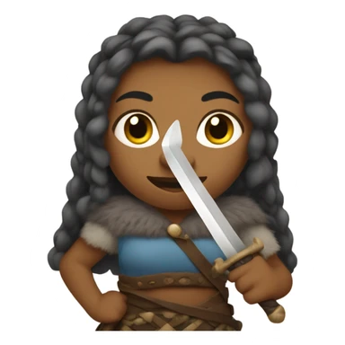 Viking woman with sword sticker