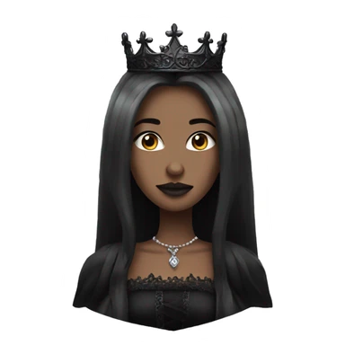 gothic queen with black crown sticker