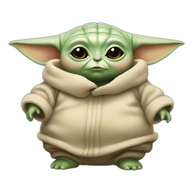 Very Fat baby yoda sticker