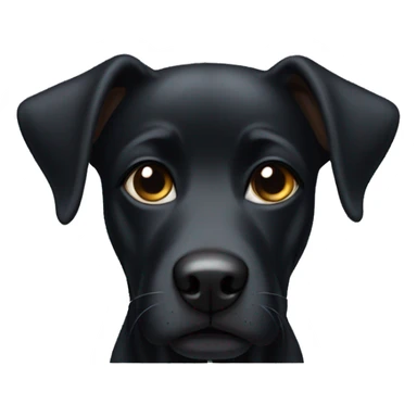 Sporty black dog sticker