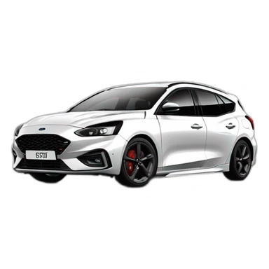 ford focus st line familiar color blanco sticker