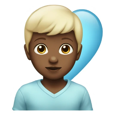 Baby blue heart  sticker