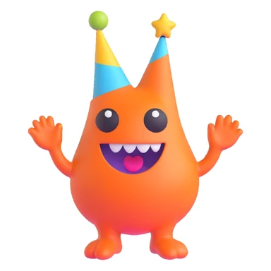 character named Glorp, playful and quirky, unique shape, bright colors sticker