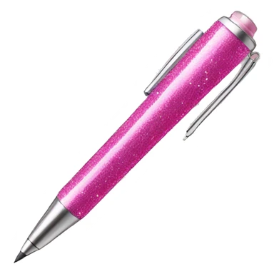 pink glitter pen sticker