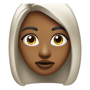 Cara larga y de labios fundidos con los ojos abiertos  sticker