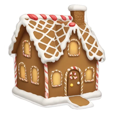 Beige gingerbread house  sticker
