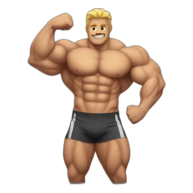 muscle hunk sticker