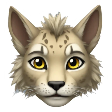 Anthro Punk Lynx sticker