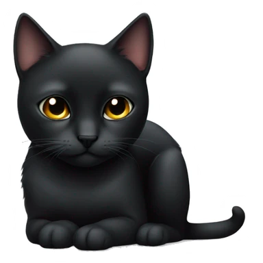 black cat with just on eye sticker