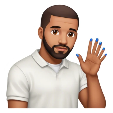 Drake with painted nails  sticker