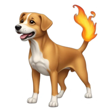 chien qui a un lance flame sticker