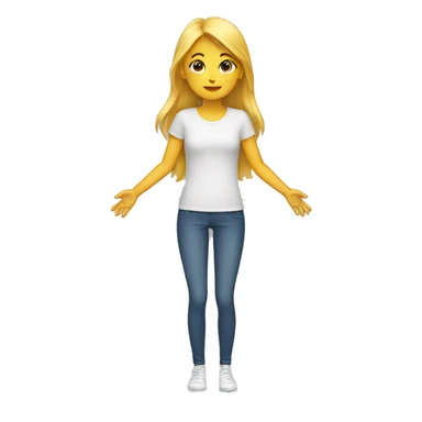 girl with 4 hands sticker