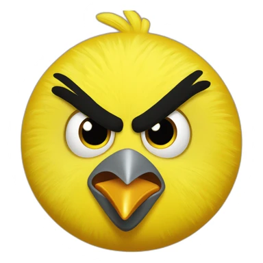yellow angry bird sticker
