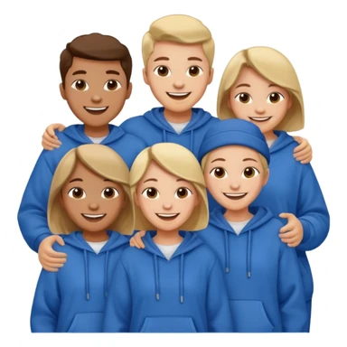 Cholos vestidos de azul con ropa ancha sticker