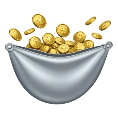 empty pockets with coins flying oht sticker