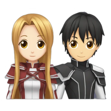 Kirito and asuna sticker