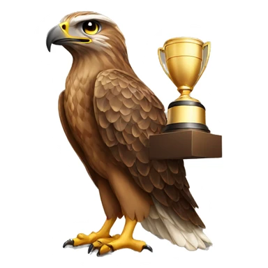 Hawk with trophy sticker