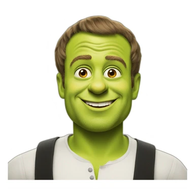 Emmanuel macron as shrek sticker