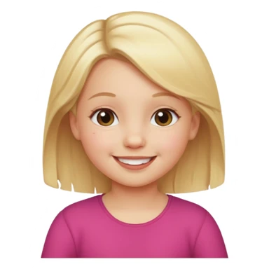 girl blond hair todler emojj sticker