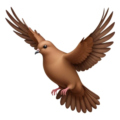 Brown Dove flying  sticker