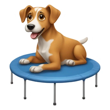 Dog on a trampoline  sticker