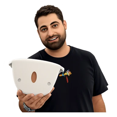 smiling male with short hair sticker