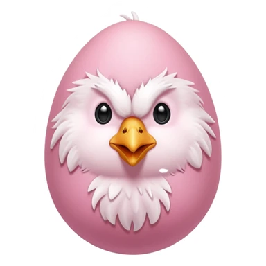 pink egg crack with pink  chicken sticker