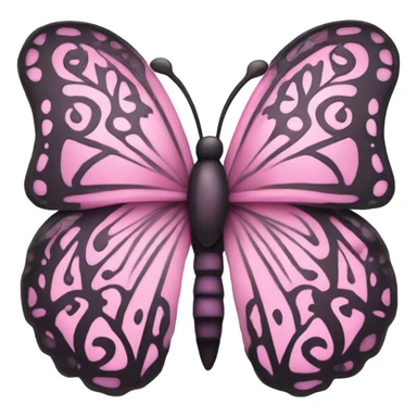 gothic pink butterfly sticker