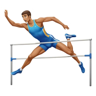 high jumper mid-air, arched back over the bar sticker