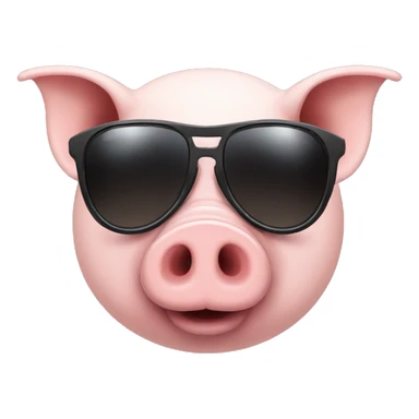 Pig with sunglasses sticker