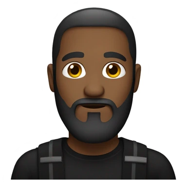 bearded man in black shirt sticker