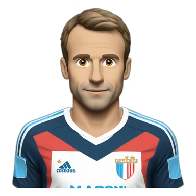 emanuel macron in Marseille kit sticker