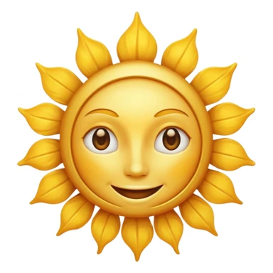 sun face sticker