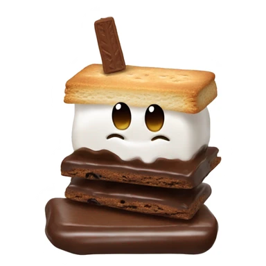 Smores with the chocolate dripping down sides sticker