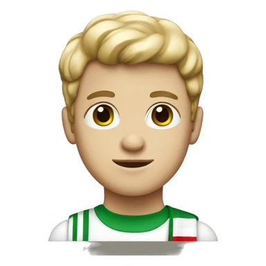 White boy with Italian flag sticker