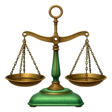 ,ancient Scales with Green Pans, sticker