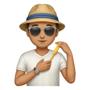 Emoji of a guy dusting off his shoulder with his hand sticker