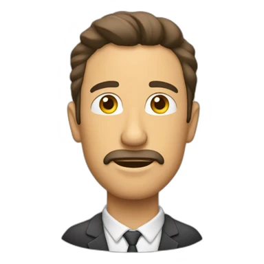 hombre señalando al frente como diciendo "tu· sticker