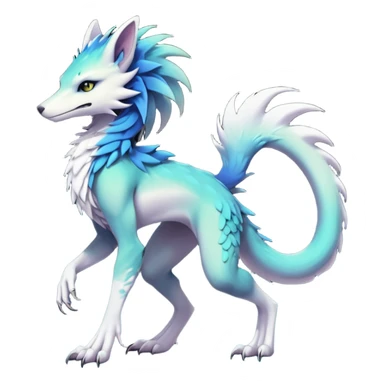 badass elegant wild beautiful natural badass futuristic epic exotic anthro modern furry cyborg-sergal-vernid-creature, full body, gradient pretty hair, with a long tufted tail, aesthetic, art by LiLaiRa, art by art by Falvie sticker