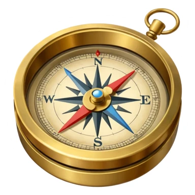 Travel compass pointing to adventure sticker