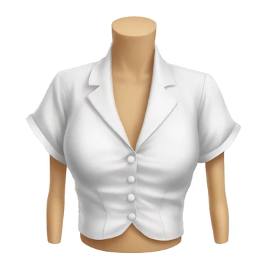 blusa de manga corta blanca de boleros hasta el ombligo sticker