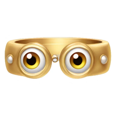 thin gold ring studded with eyeballs sticker