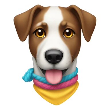 Perro con un lazo sticker