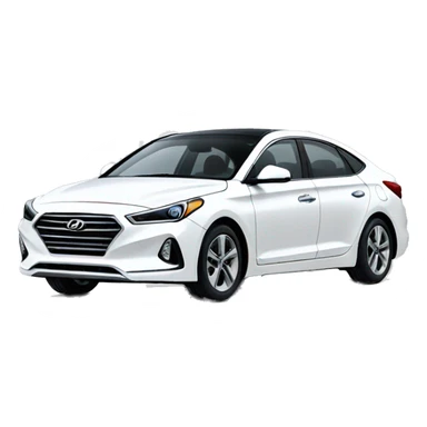 Hyundai white car  sticker