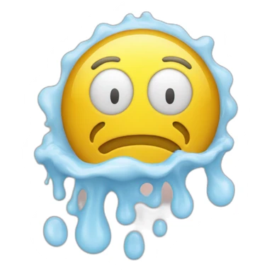 white gooey fluid with smiley face sticker